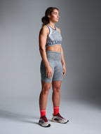 CHISEL MELANGE 8" Bike Short Grey Marl