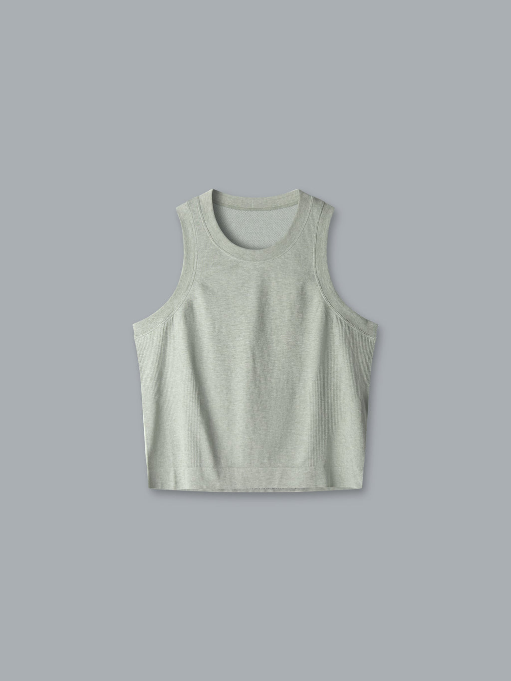 HERE TODAY MELANGE Cropped Tank Sage Marl
