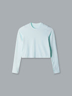 POWER CROP Long Sleeve Top Mint
