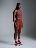 FEMME FATALE Longline Sports Bra Rust