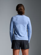 HERE TODAY MELANGE Long Sleeve Tee Blue Marl
