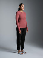 HERE TODAY MELANGE Long Sleeve Tee Earth Marl