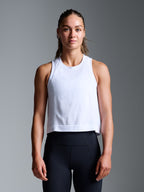 HERE TODAY Cropped Tank White