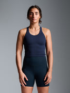 CROPPED MUSCLE TANK (RECYCLED) True Navy