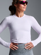 POWER CROP Long Sleeve Top Lilac