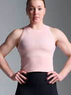 POWER CROP Tank Electric Peach